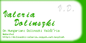 valeria dolinszki business card